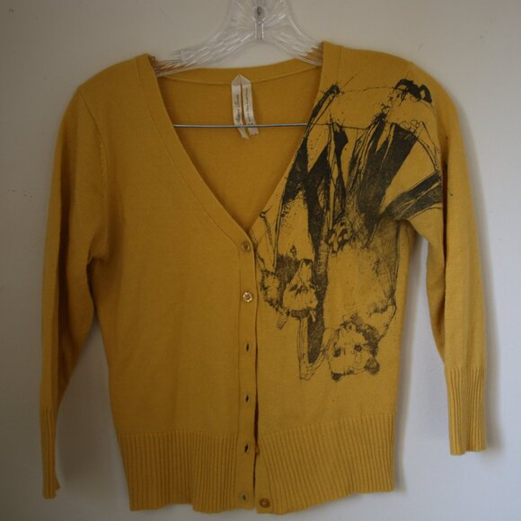Cute Mustard Cardigan - Picture 1 of 9